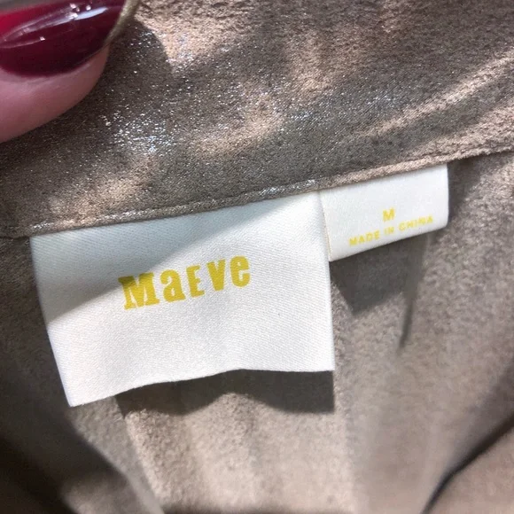 🌹 Maeve Anthropologie Pleated Skirt rose gold size medium - Picture 4 of 4